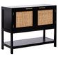 Sherman Black Wood Side Cabinet