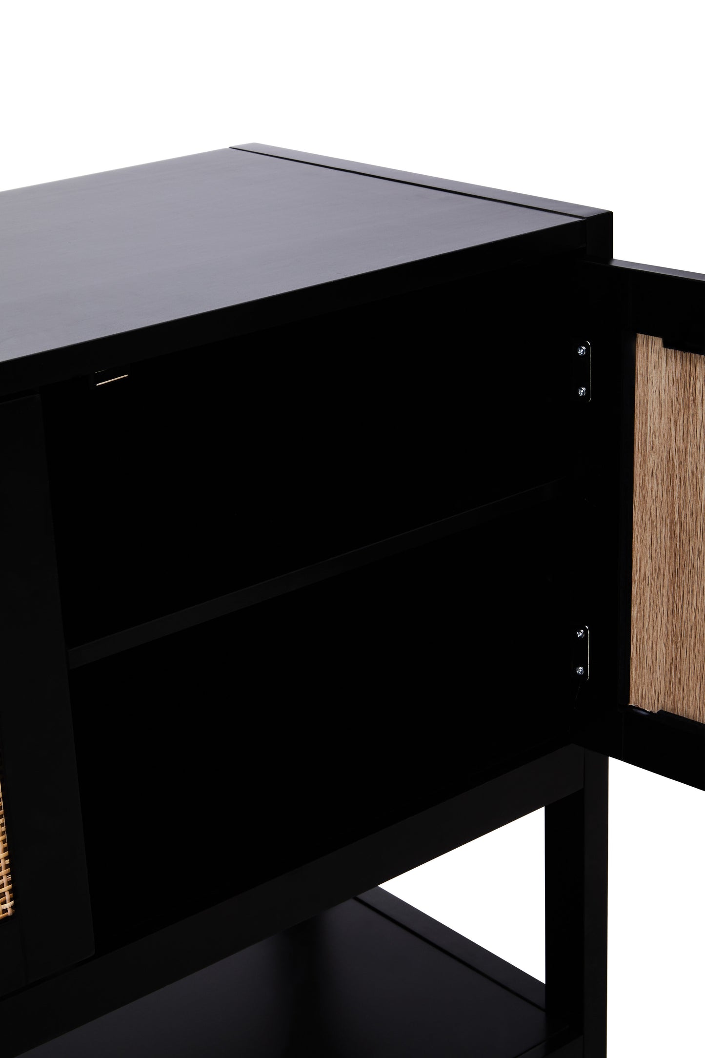 Sherman Black Wood Side Cabinet