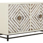 Lombok Wood Pattern Door Sideboard