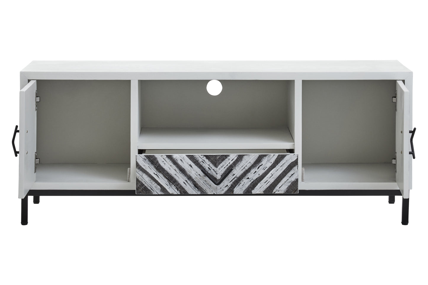 Lombok White Frame Media Unit