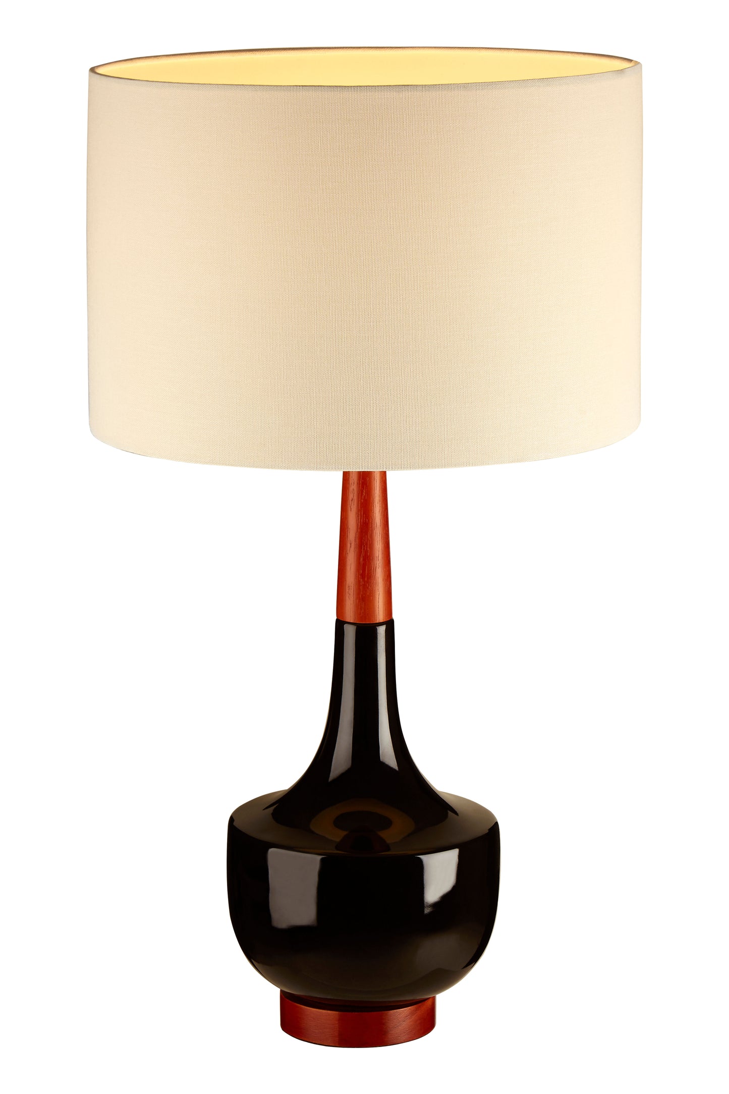 Sirus Table Lamp with Wood And Ceramic Base