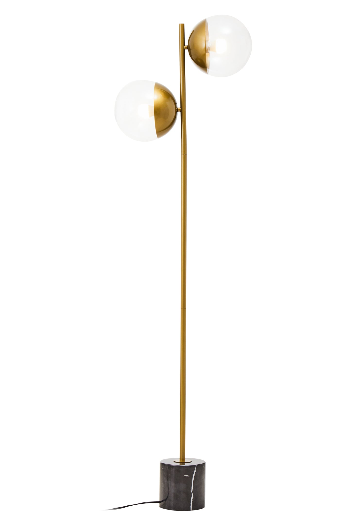 Revive 2 Bulb Gold Finish Metal Floor Lamp