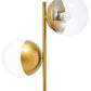 Revive 2 Bulb Gold Finish Metal Floor Lamp