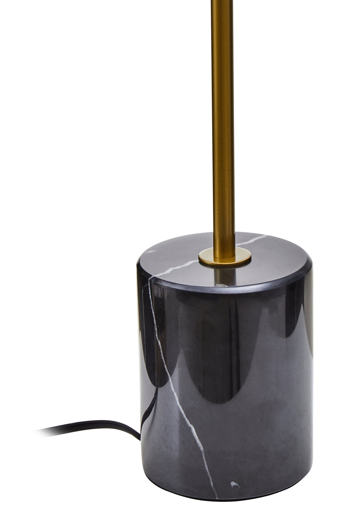 Revive Small Gold Finish Metal Table Lamp With Black Marble Base