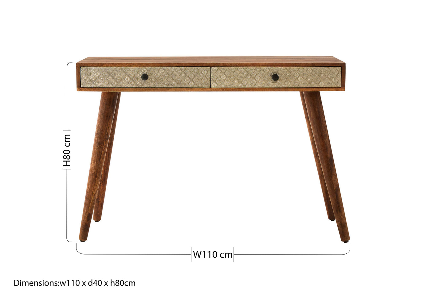 Boho 2 Drawer Console Table