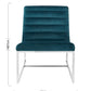 Vogue Teal Velvet Curved Cocktail Chair