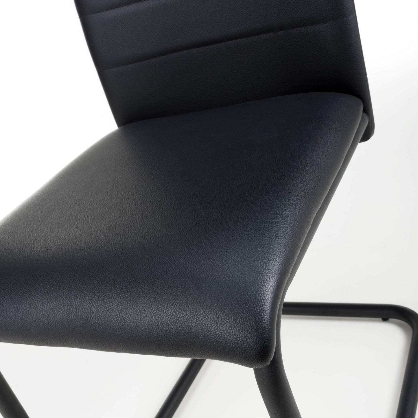 Carlisle Leather Effect Black Dining Chair