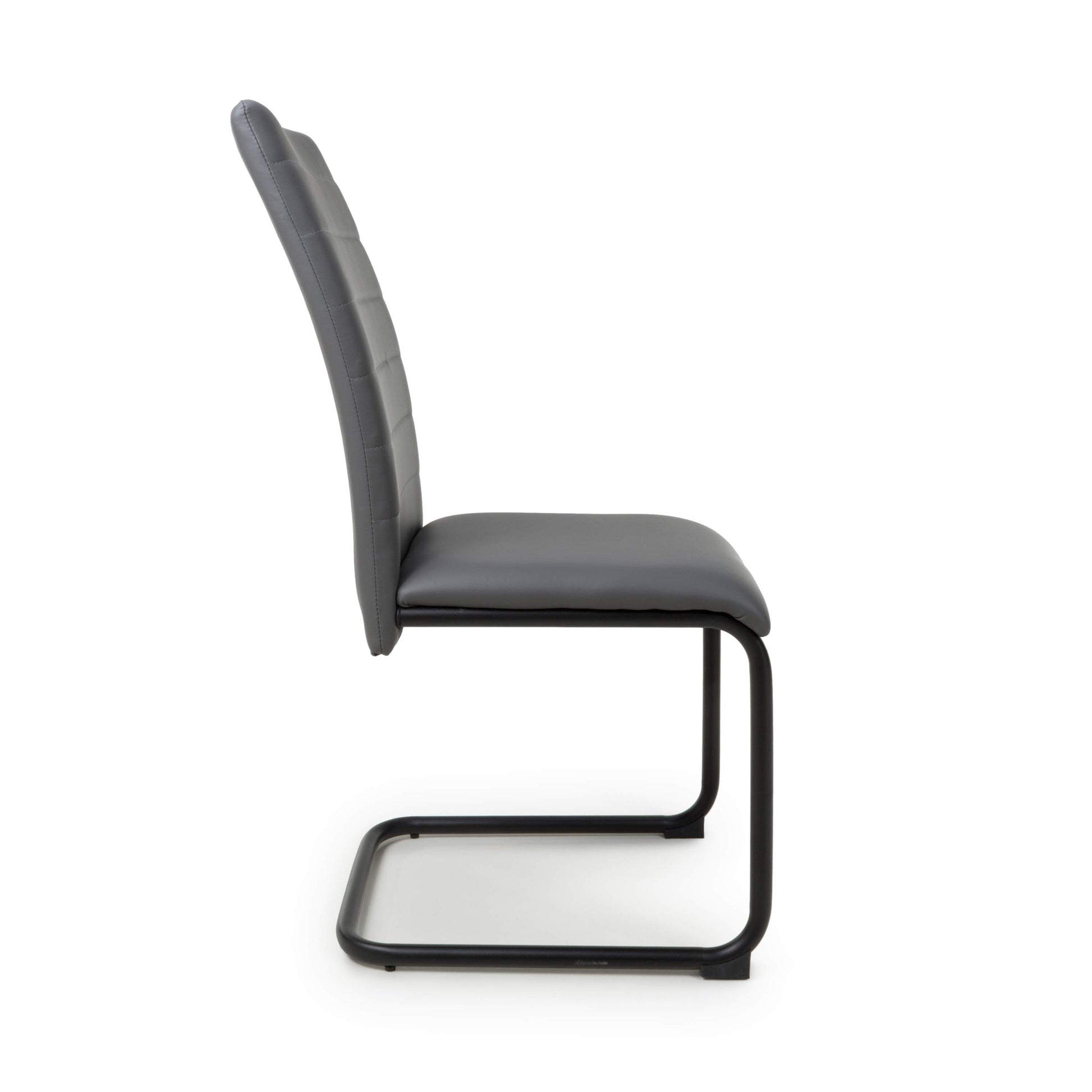 Carlisle Leather Effect Grey Dining Chair