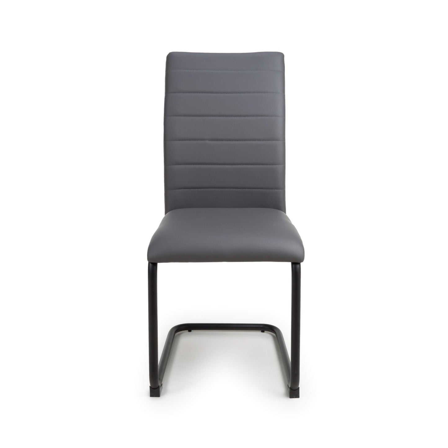 Carlisle Leather Effect Grey Dining Chair