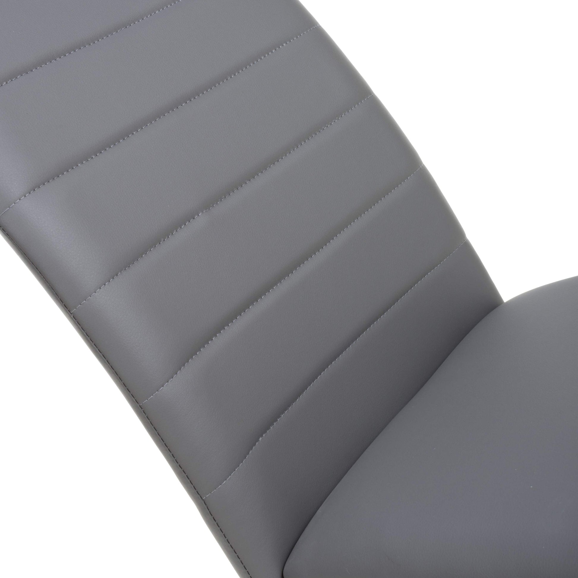 Carlisle Leather Effect Grey Dining Chair