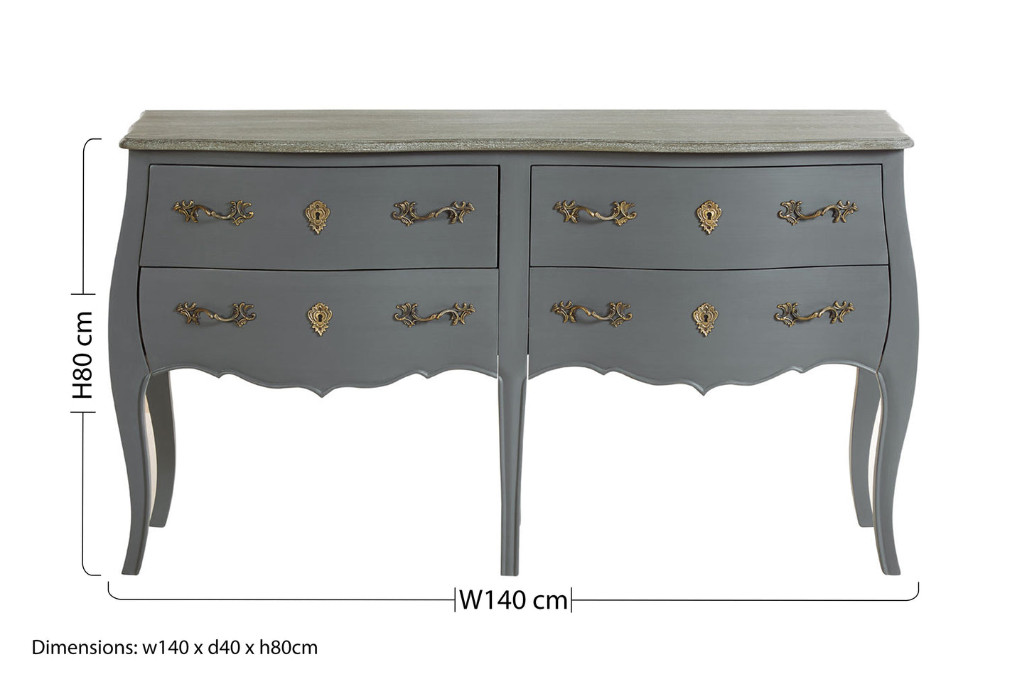 Loire 4 Drawer Double Chest