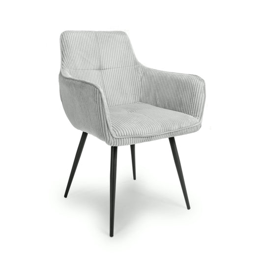 Denver Corduroy Light Grey Dining Chair