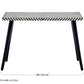 Boho Black and White Wooden Console Table