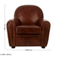 Victor Coffee Leather Classic Armchair