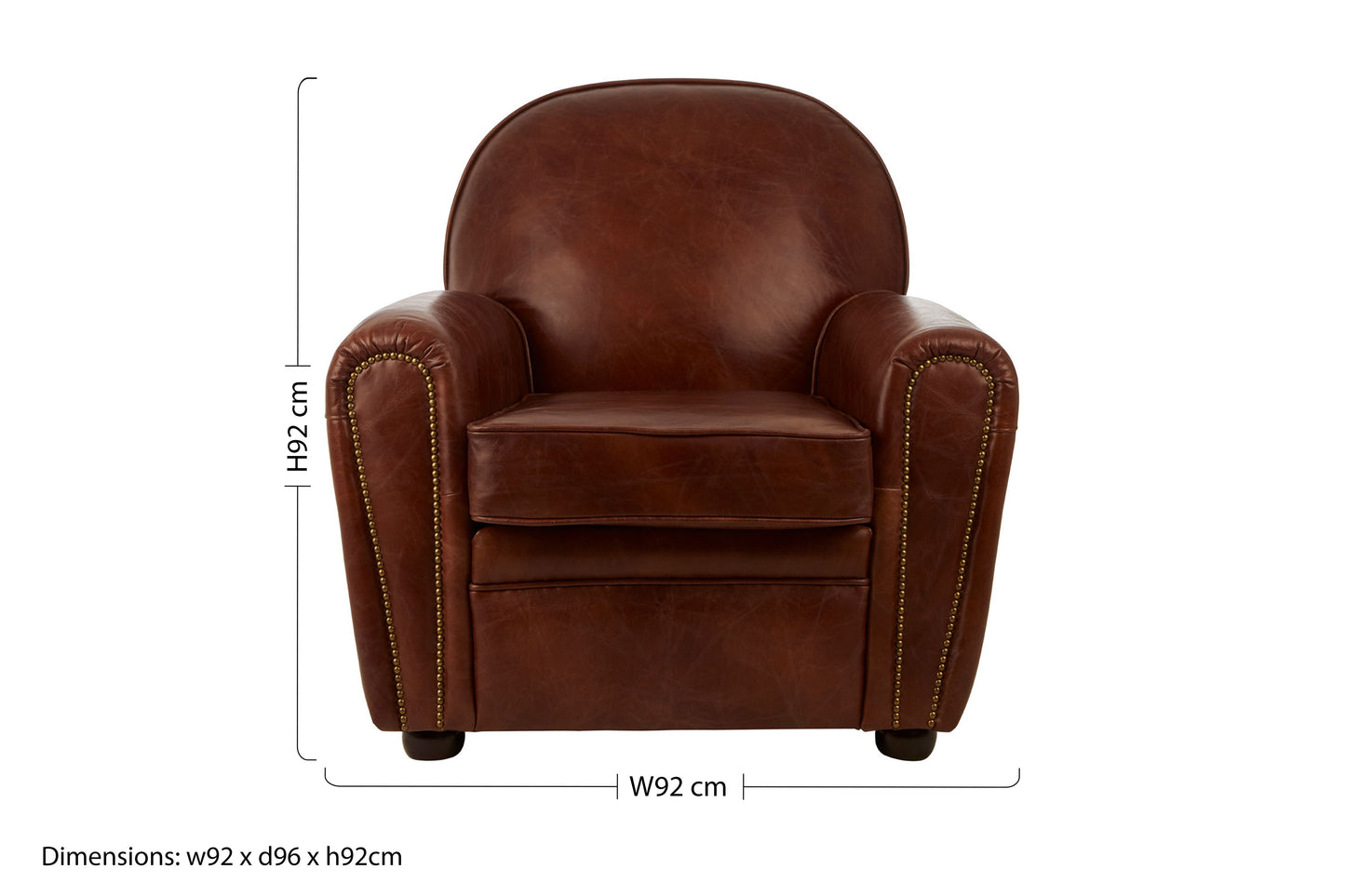 Victor Coffee Leather Classic Armchair