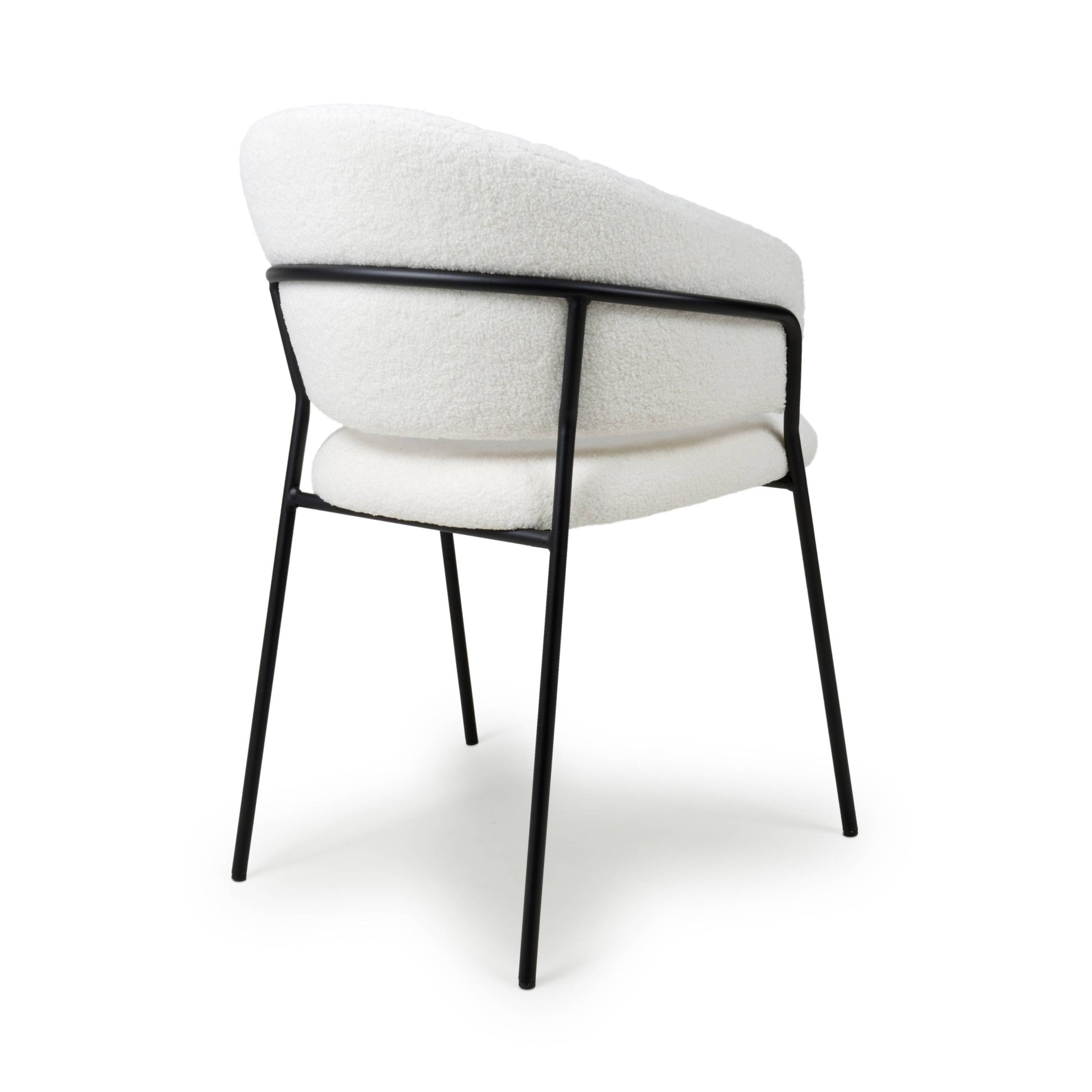 Maya Boucle White Dining Chair