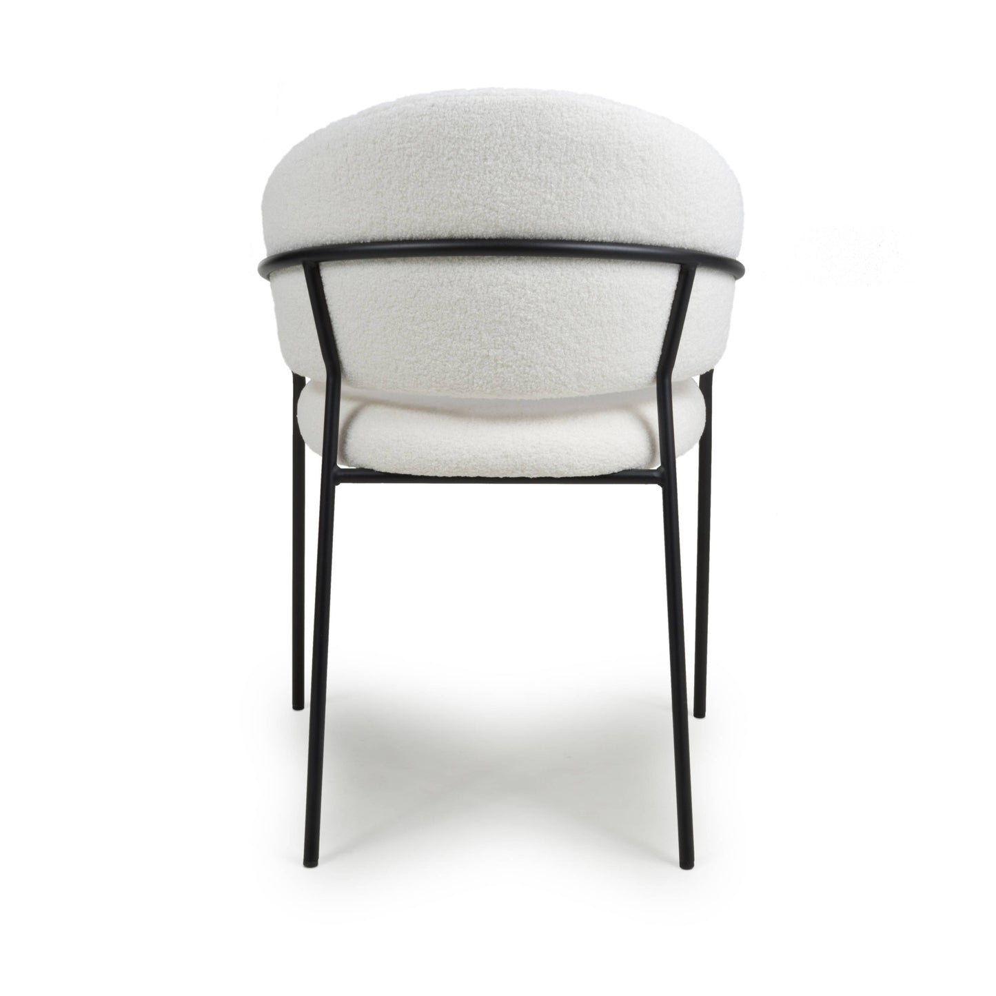 Maya Boucle White Dining Chair