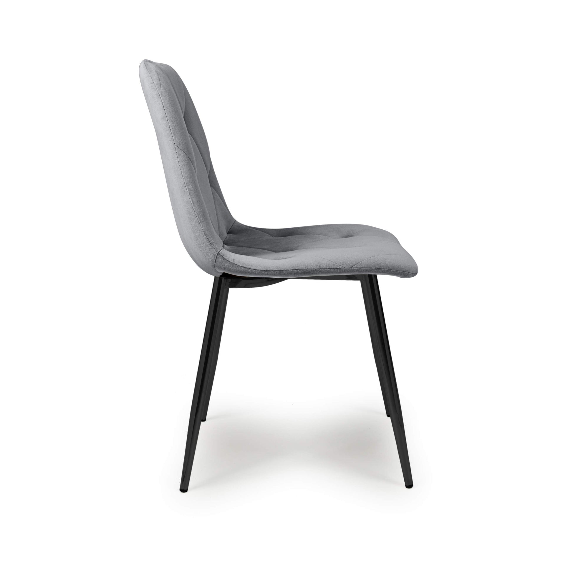 Vernon Brushed Velvet Grey Dining Chair