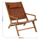 Kendari Teak Wood And Leather Chair