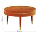 Manhattan Orange Velvet Footstool