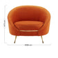 Manhattan Orange Velvet Armchair