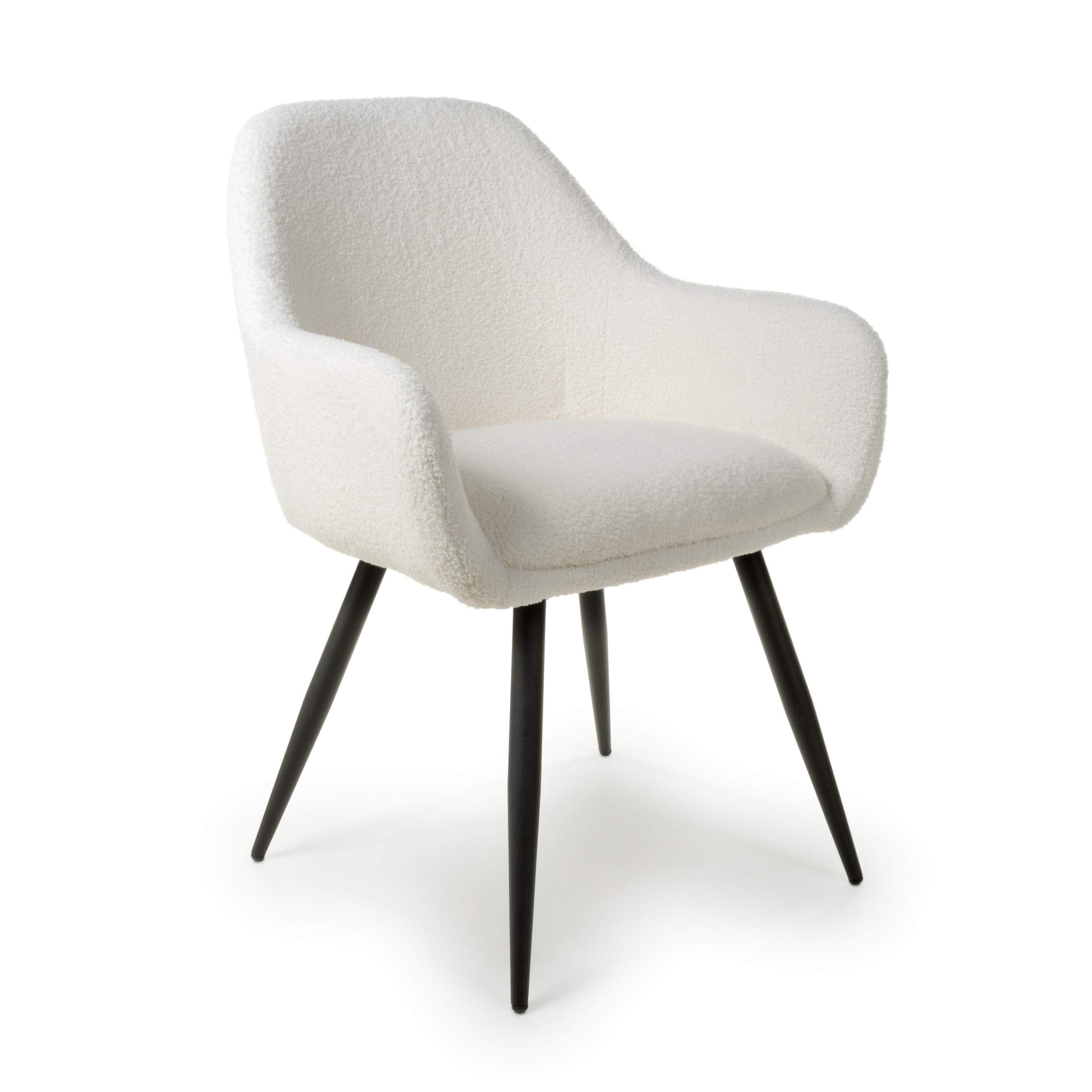 Olympia Boucle White Dining Chair