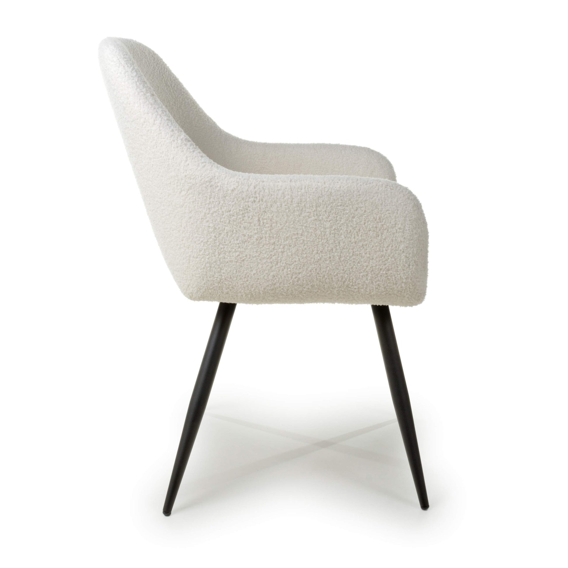 Olympia Boucle White Dining Chair