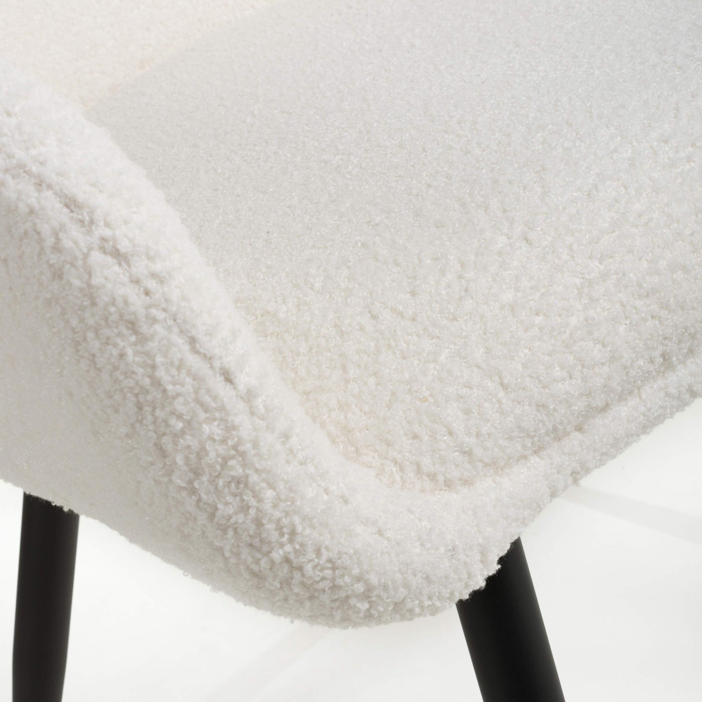 Olympia Boucle White Dining Chair