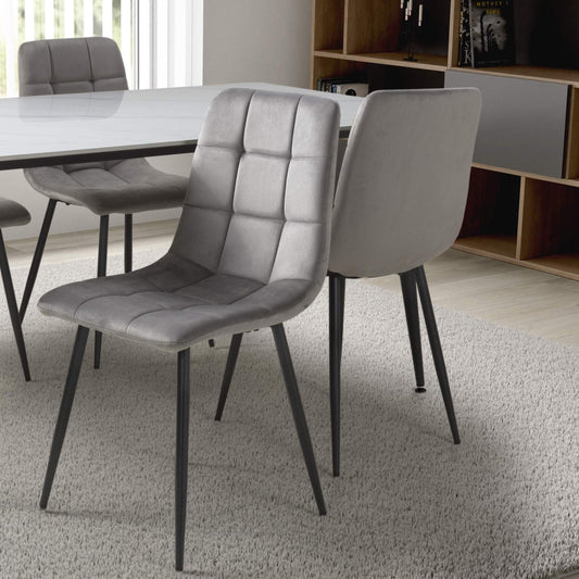 Madison Brushed Velvet Grey Dining Chair