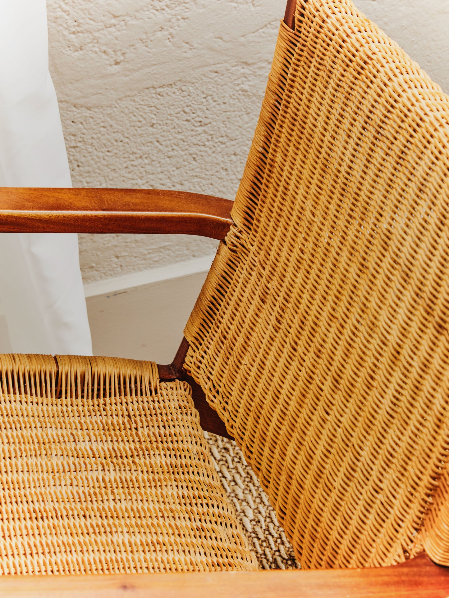 Java Woven Chair In Brown Natural Rattan