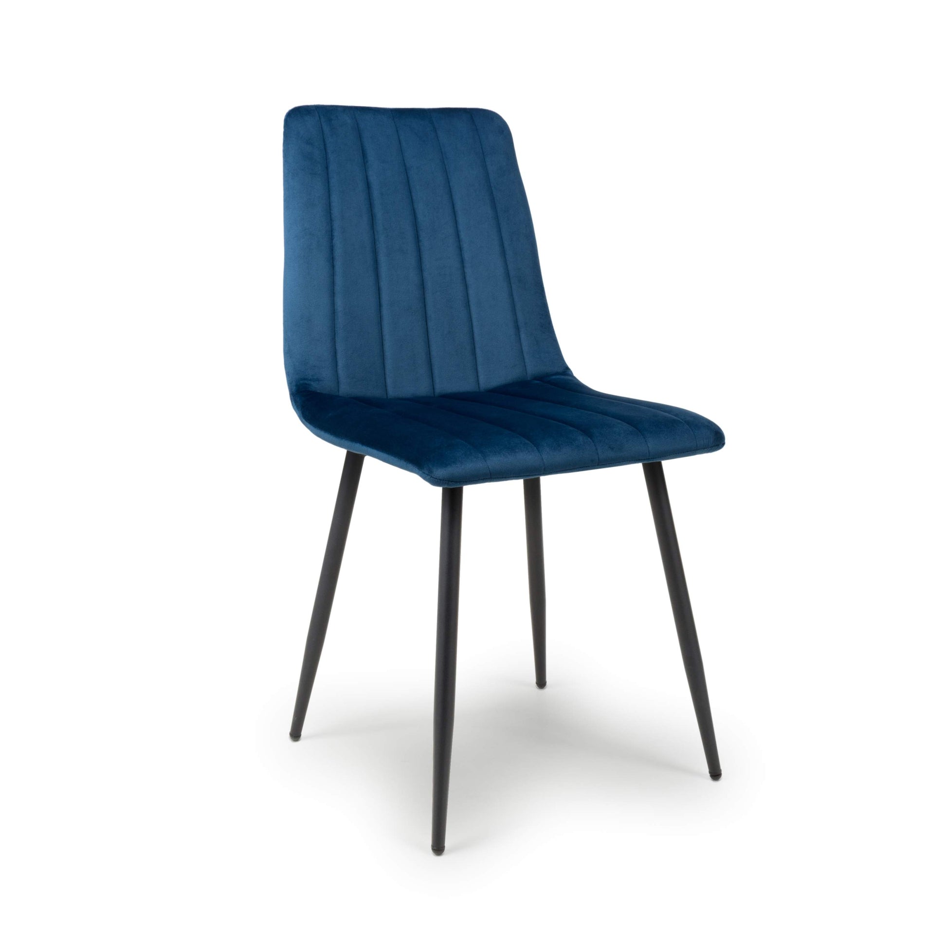 Lisbon Brushed Velvet Blue Dining Chair