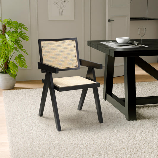 Dublin Rattan Black Dining Chair