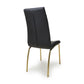 Jenner Leather Effect Black/Gold Dining Chair