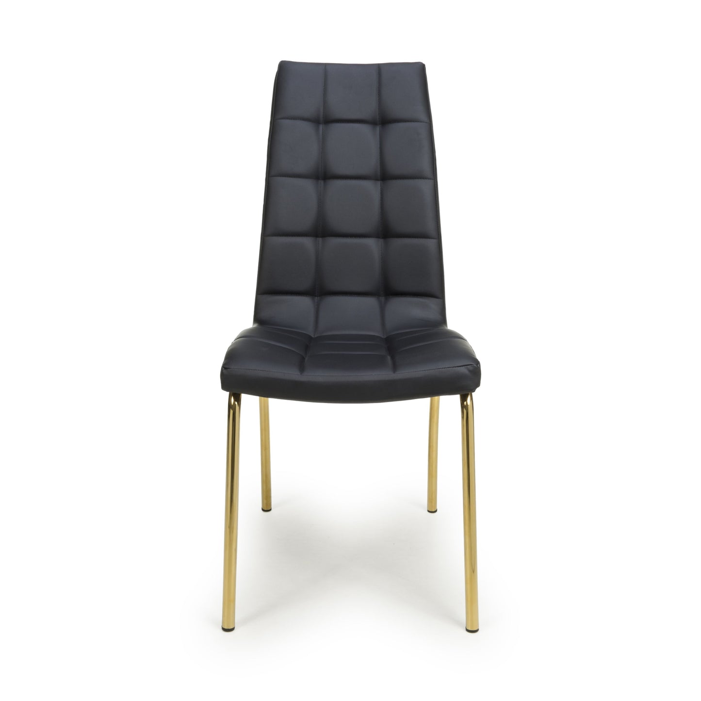 Jenner Leather Effect Black/Gold Dining Chair