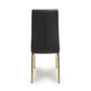 Jenner Leather Effect Black/Gold Dining Chair