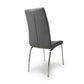 Jenner Leather Effect Grey/Chrome Dining Chair