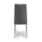 Jenner Leather Effect Grey/Chrome Dining Chair