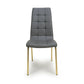 Jenner Leather Effect Grey/Gold Dining Chair