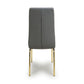 Jenner Leather Effect Grey/Gold Dining Chair