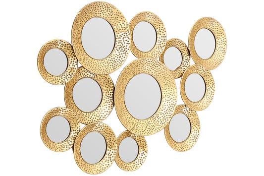 Marcia Hammered Gold Wall Mirror