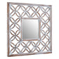 Indus Antique White Lattice Frame Wall Mirror