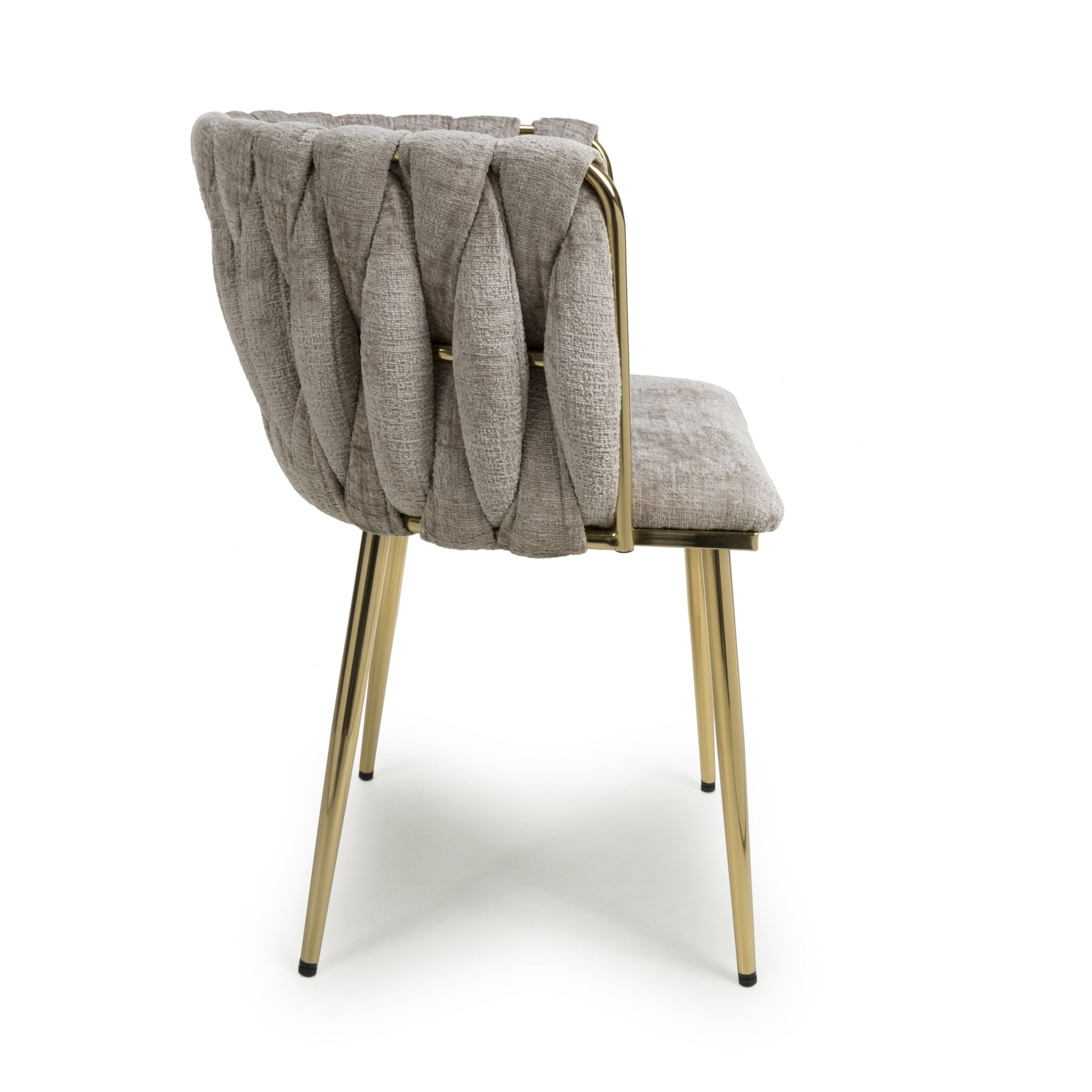 Ontario Chenille Effect Mink Dining Chair