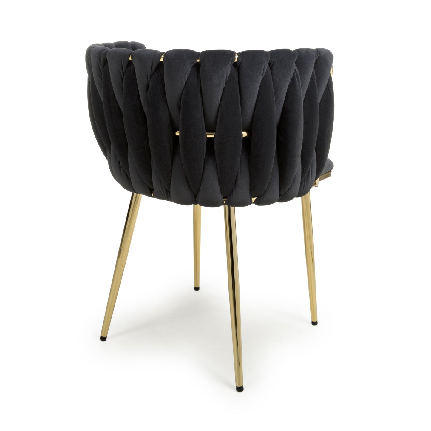 Ontario Brushed Velvet Black Dining Chair