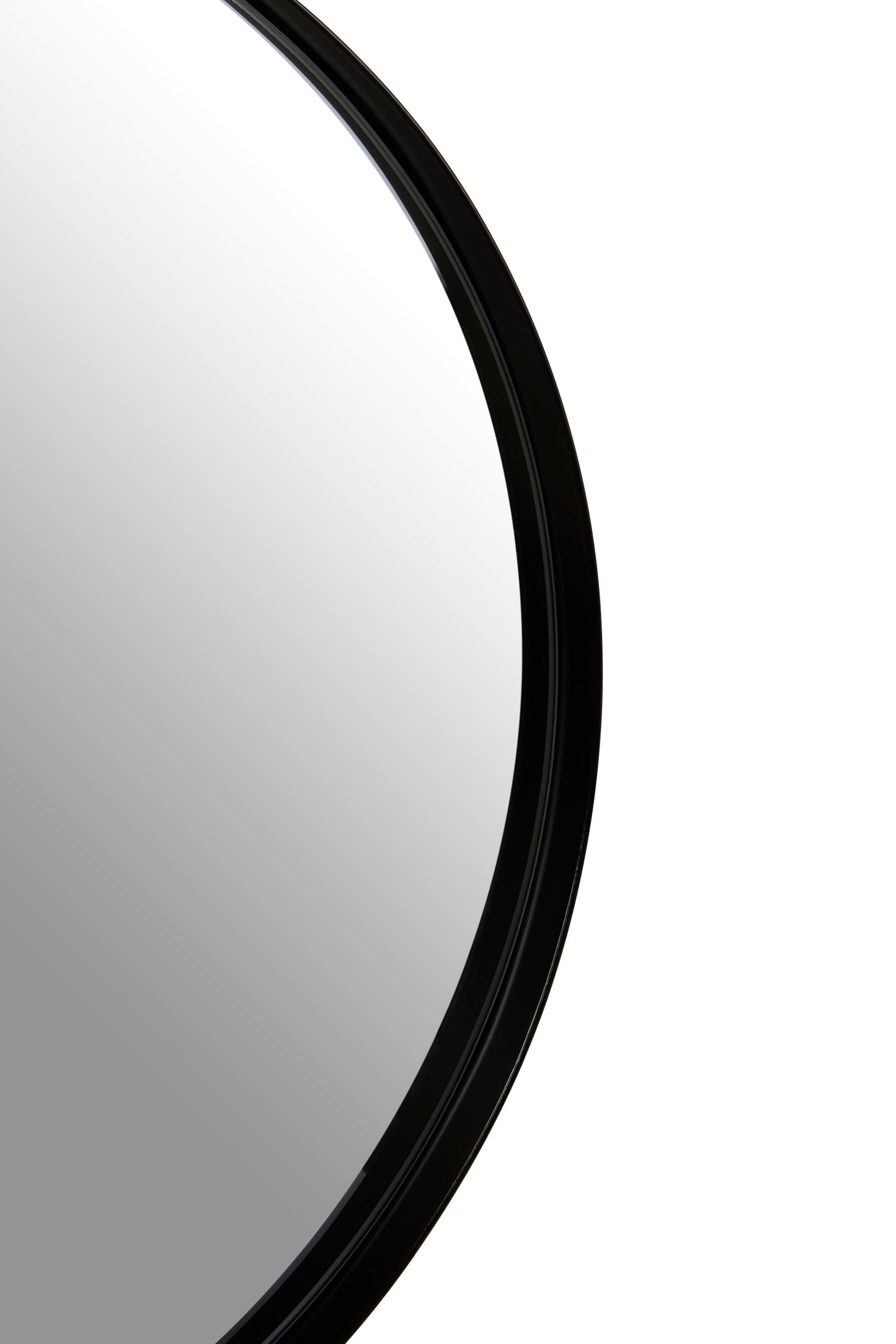 Cindy Medium Matte Black Finish Wall Mirror