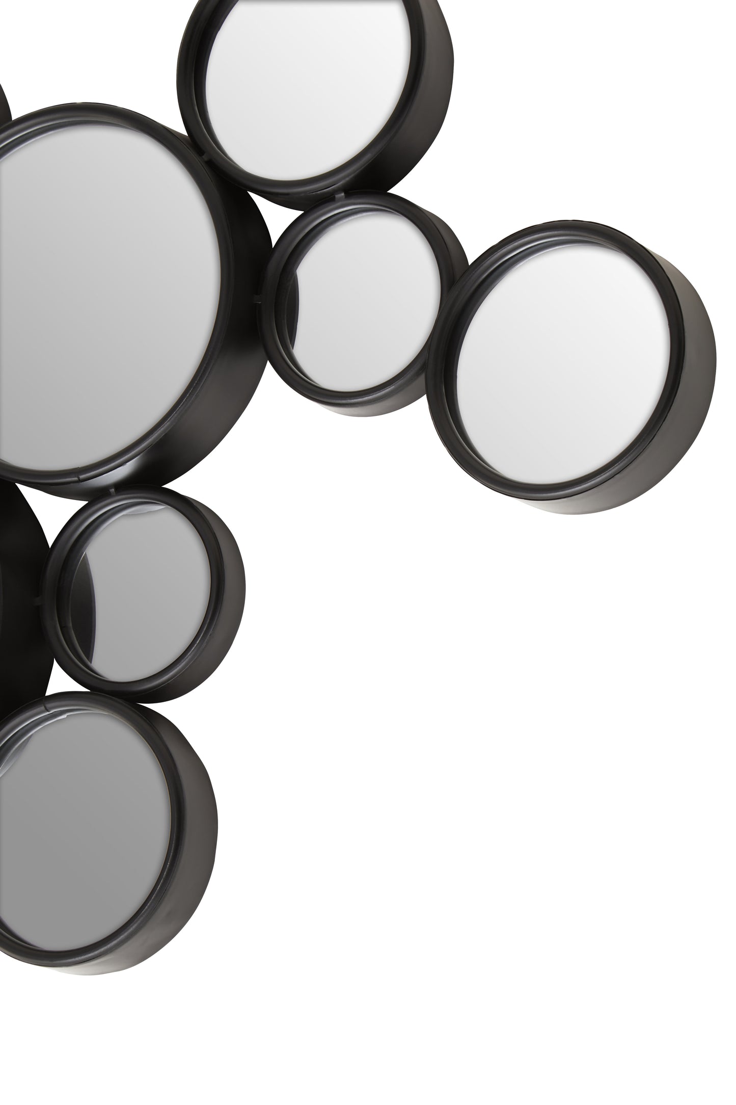 Persephone Large Black Multi Circles Wall Mirror