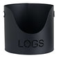 Black Finish Logs And Kindling Buckets & Matchstick Holder