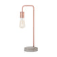 Hill Interiors Copper Industrial Lamp With Stone Base