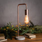 Hill Interiors Copper Industrial Lamp With Stone Base