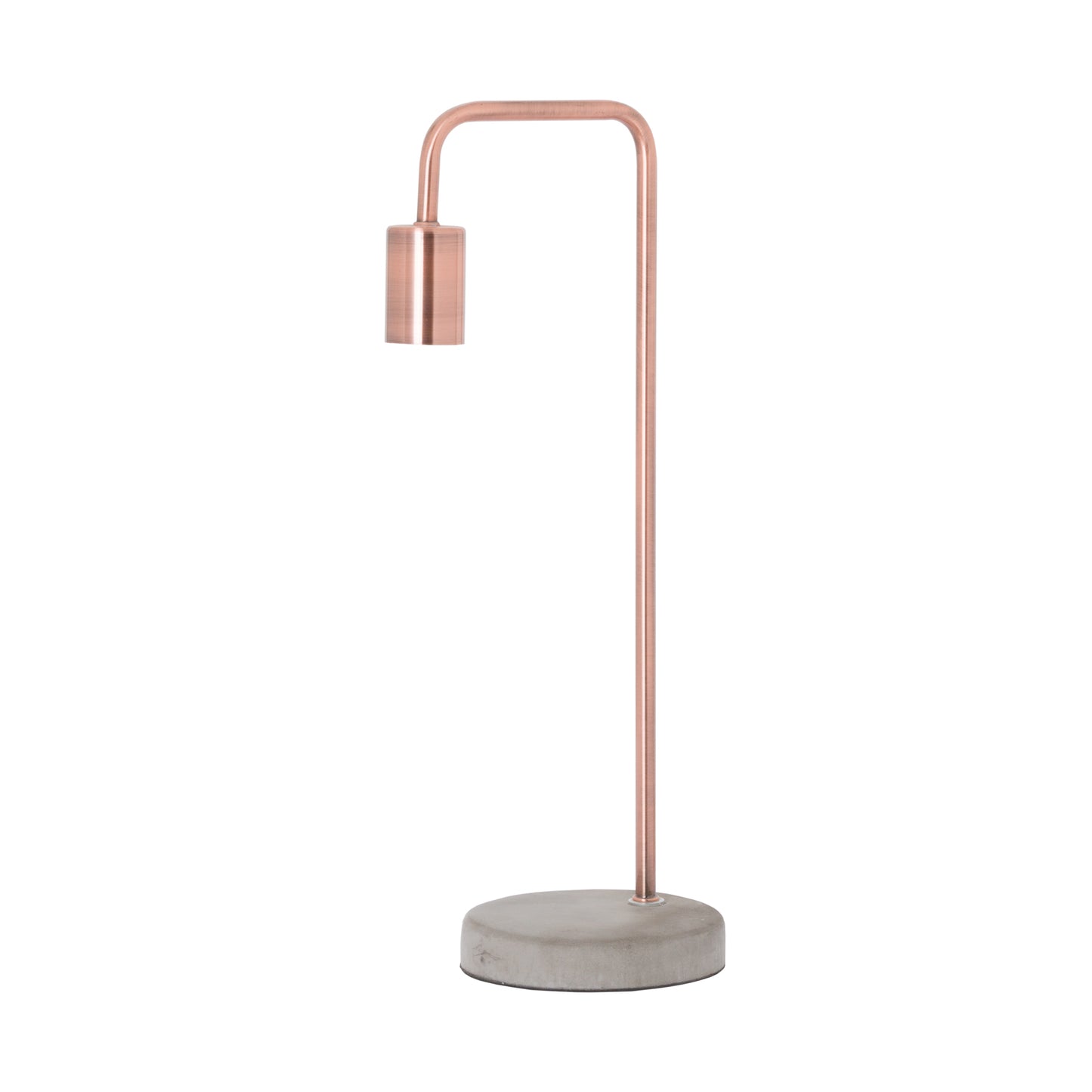 Hill Interiors Copper Industrial Lamp With Stone Base