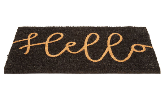 Filta Hello Black Coir Doormat